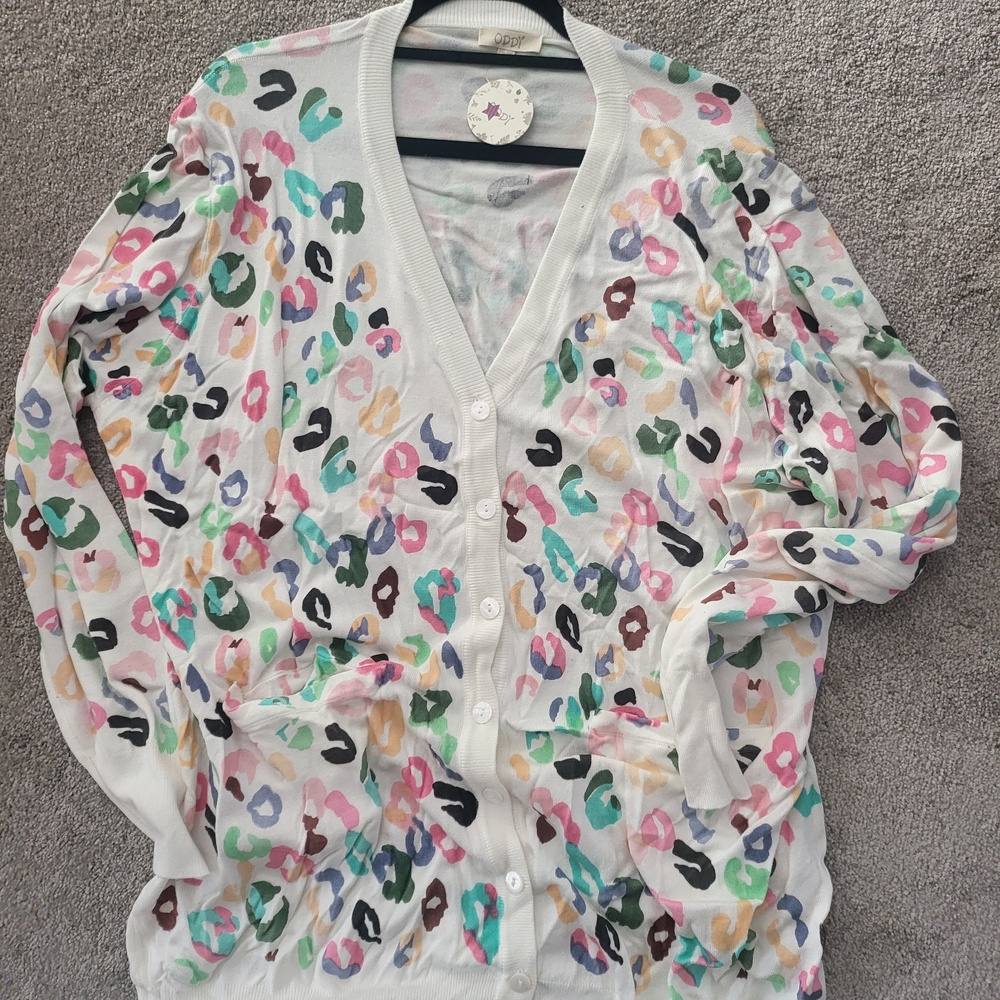 ODDY Multicolor Patterned Cardigan